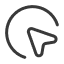 icon of a mouse curson inside of a circle